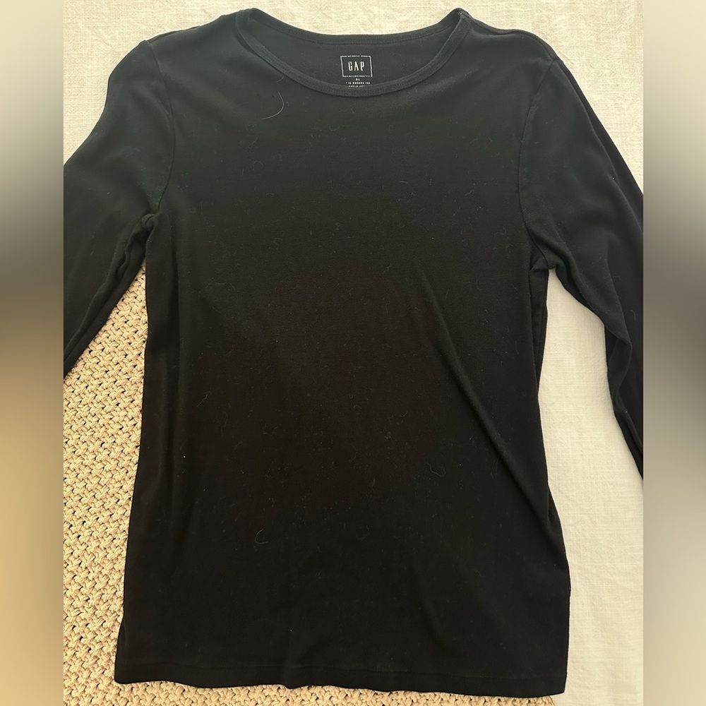 Black long sleeve essential black top from Gap